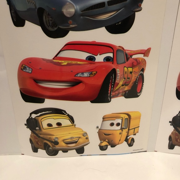 Disney Pixar Cars Peel & Stick Wall Art Stickers 24 Decals Lot 4 Sheets Vinyl - Picture 6 of 11